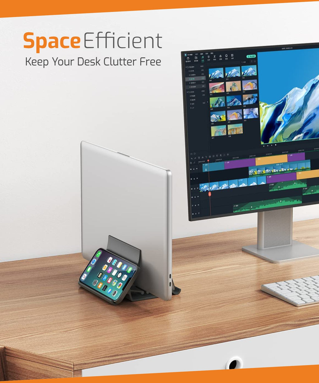 Vertical laptop stand- 2-In-1 Desk Organizer