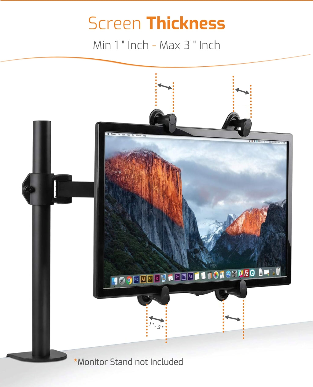 Four-Arm Monitor Adapter Kit for Non-VESA Monitor