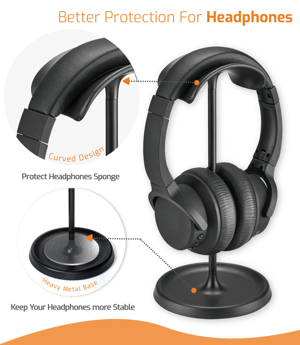 Slim Aluminum Desktop Headphone Stand