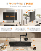 Steel Articulating Monitor Arm - Single-Monitor
