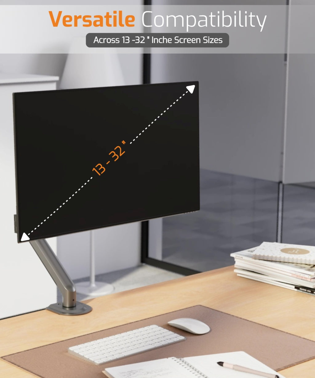 Spring-Assisted Monitor Arm -Single Monitor