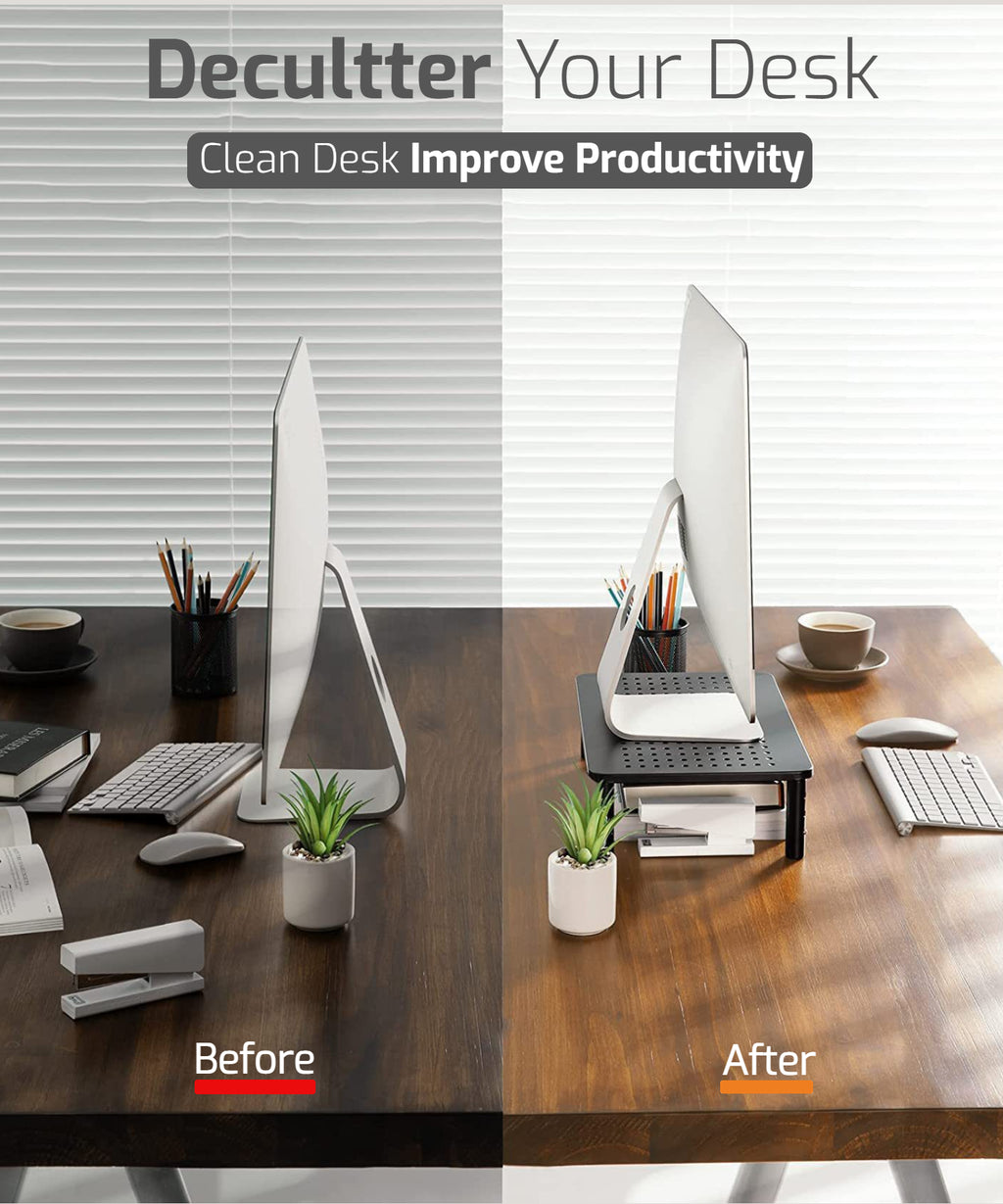 Height Adjustable Steel Monitor/Laptop Stand