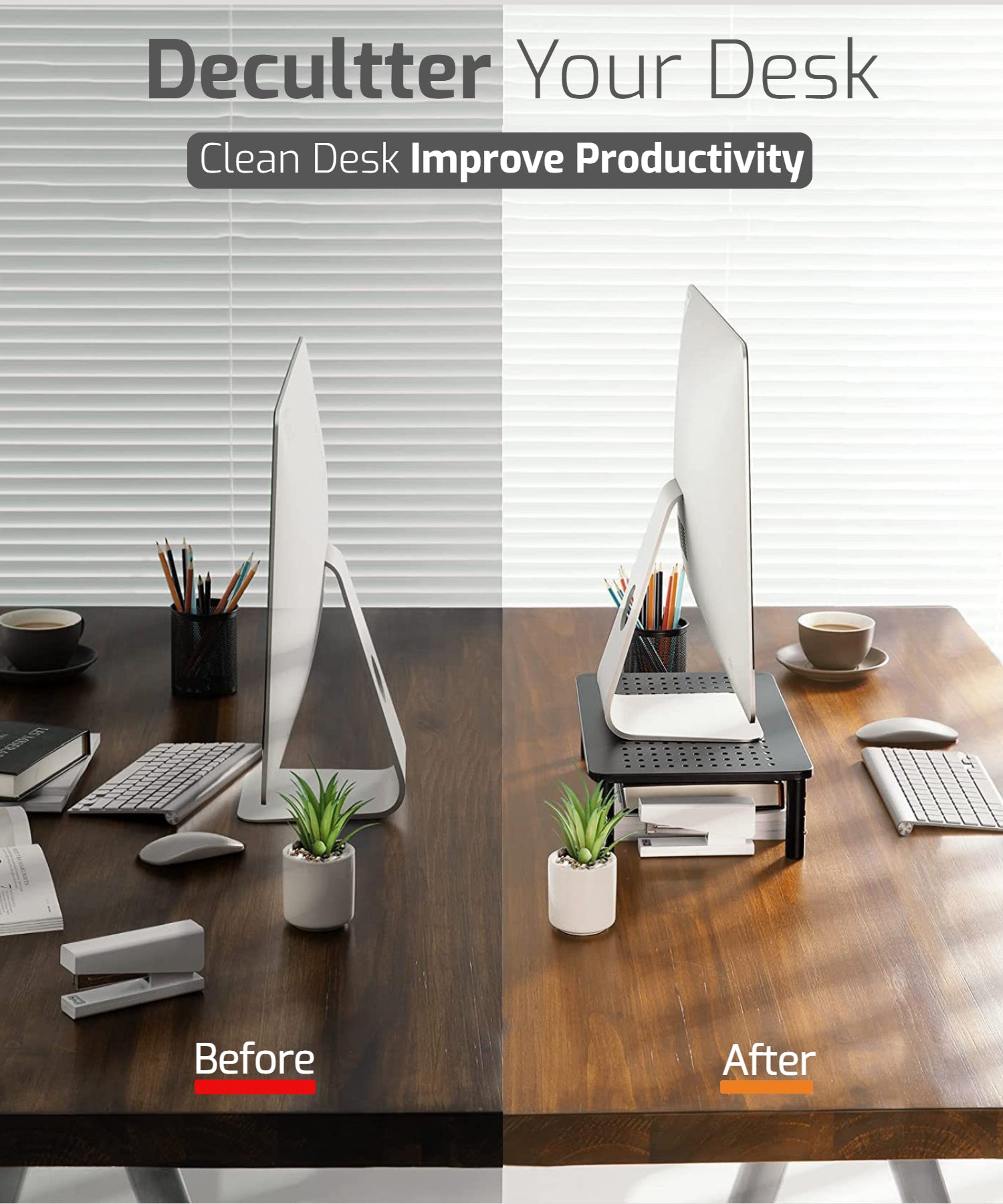 Height Adjustable Steel Monitor/Laptop Stand