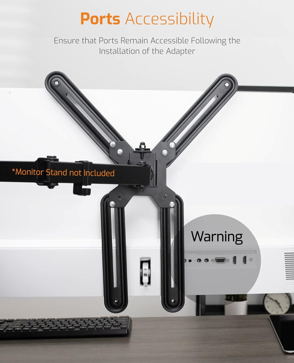 Four-Arm Monitor Adapter Kit for Non-VESA Monitor