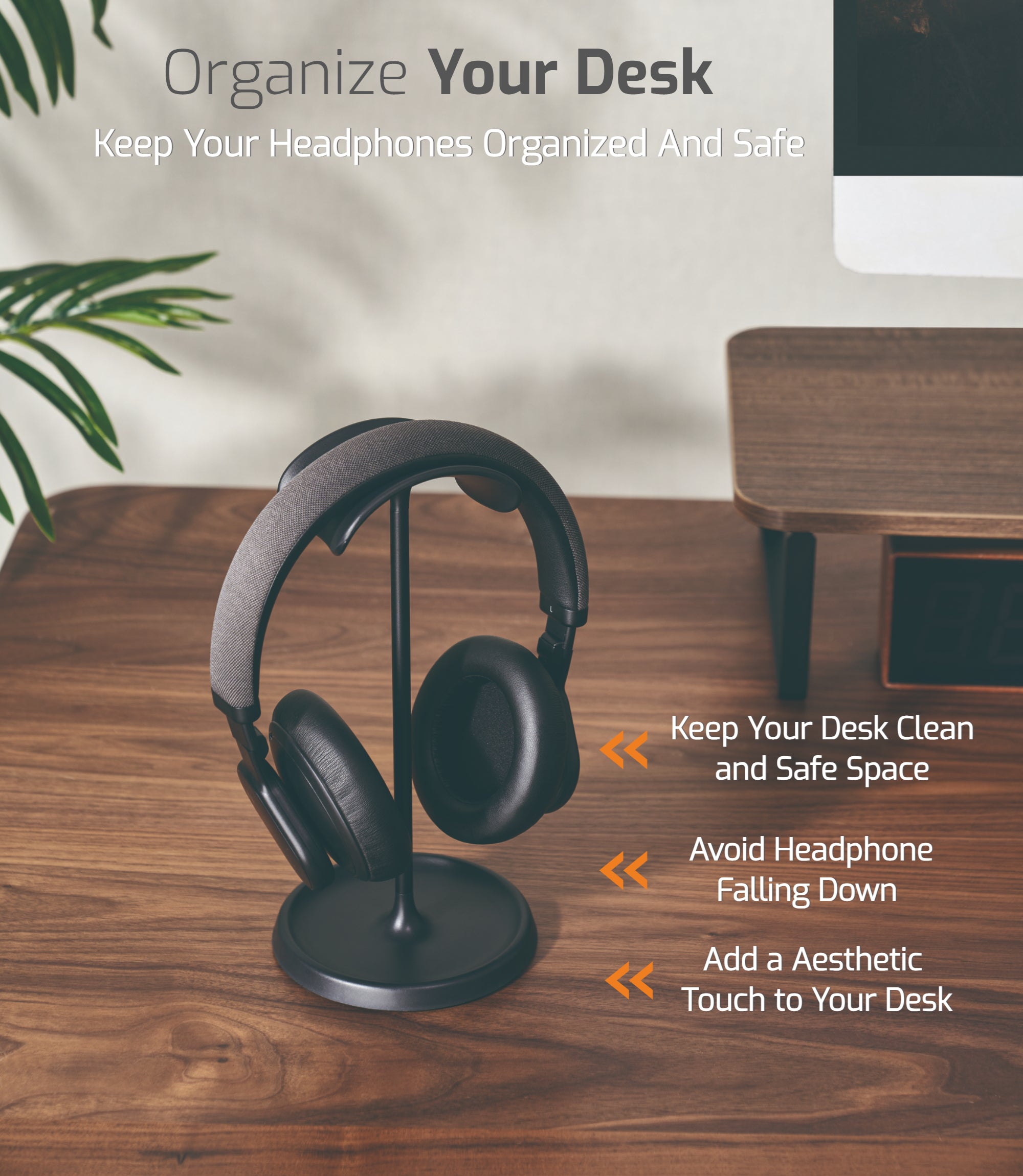 Slim Aluminum Desktop Headphone Stand