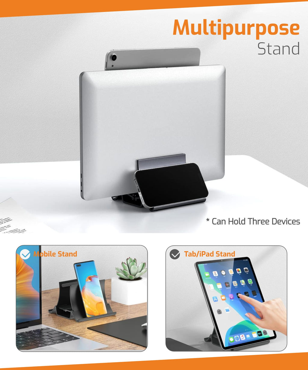 Vertical laptop stand- 2-In-1 Desk Organizer