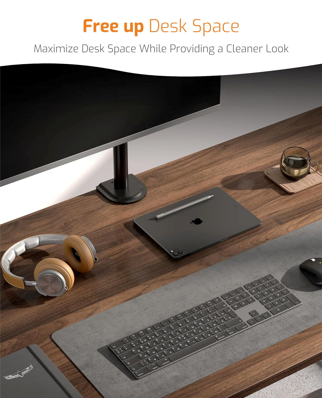 Steel Articulating Monitor Arm - Single-Monitor