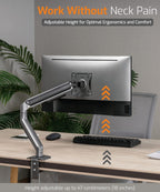 Spring-Assisted Monitor Arm -Single Monitor