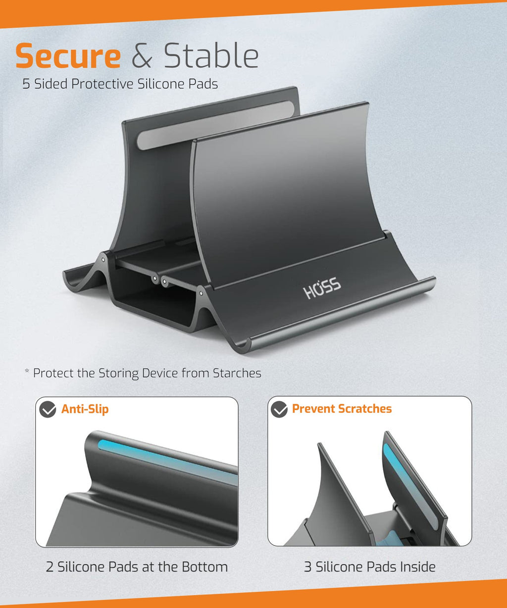 Vertical laptop stand- 2-In-1 Desk Organizer
