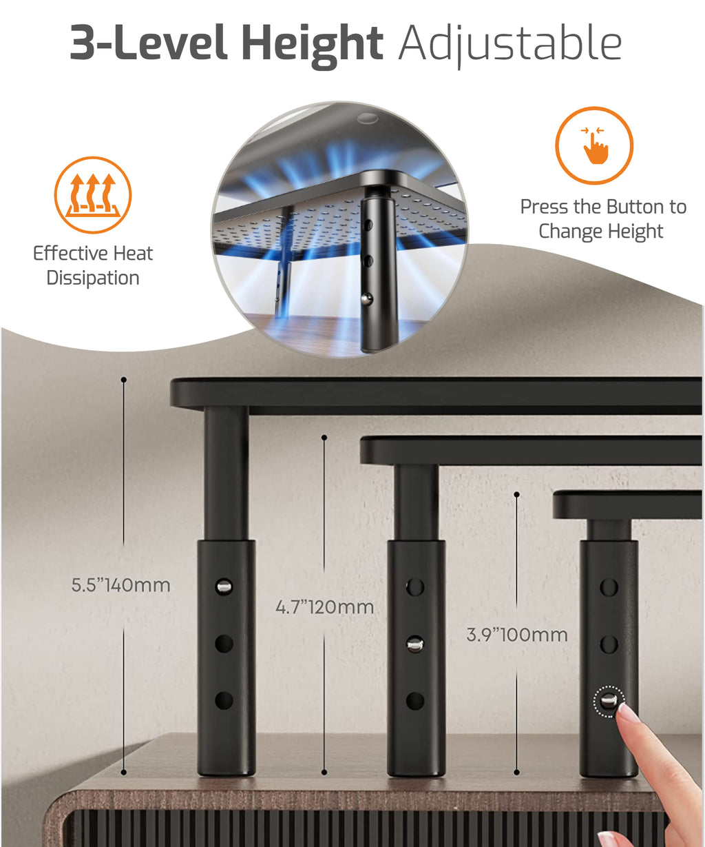Height Adjustable Steel Monitor/Laptop Stand