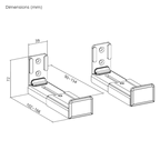 Adjustable Soundbar Speaker Wall Mount Brackets