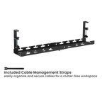 Extendable Clamp-On Under-Desk Cable Management Tray