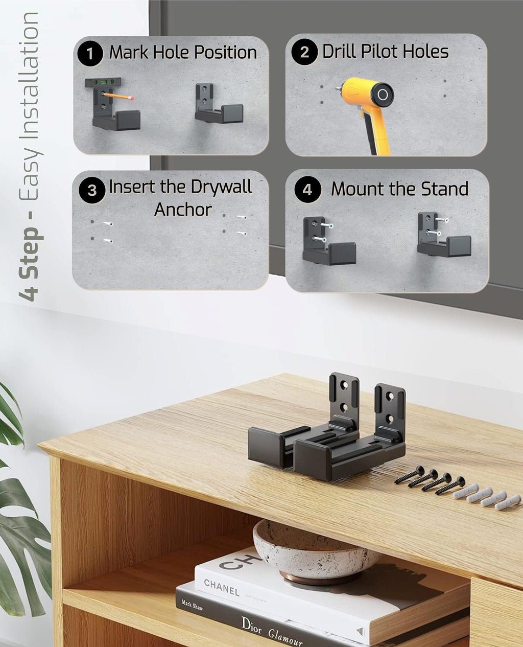 Adjustable Soundbar Speaker Wall Mount Brackets