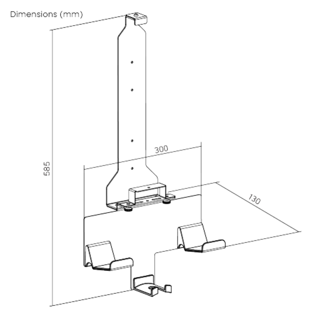 PS5/ PS5 Slim Wall Mount Stand with Controller and Headphone Holders