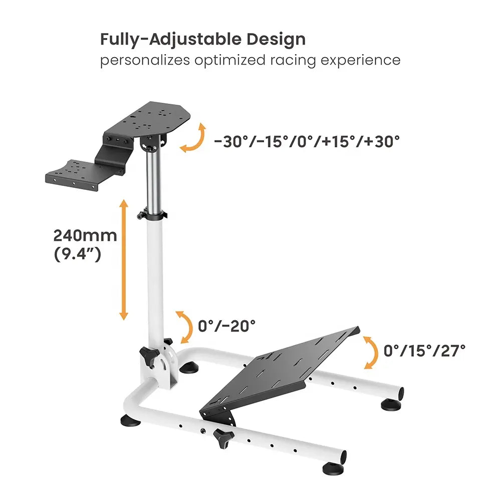 Folding Racing Simulator Wheel Stand with Gear Shifter