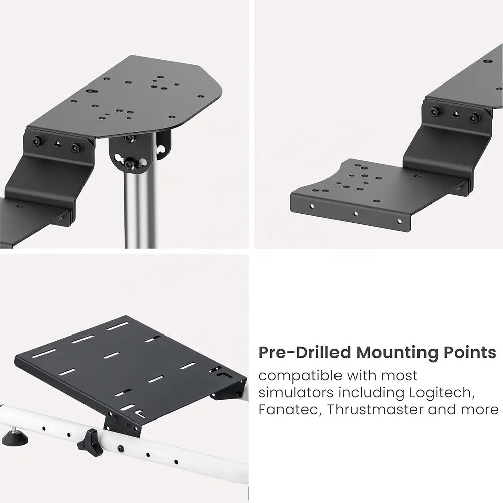 Folding Racing Simulator Wheel Stand with Gear Shifter