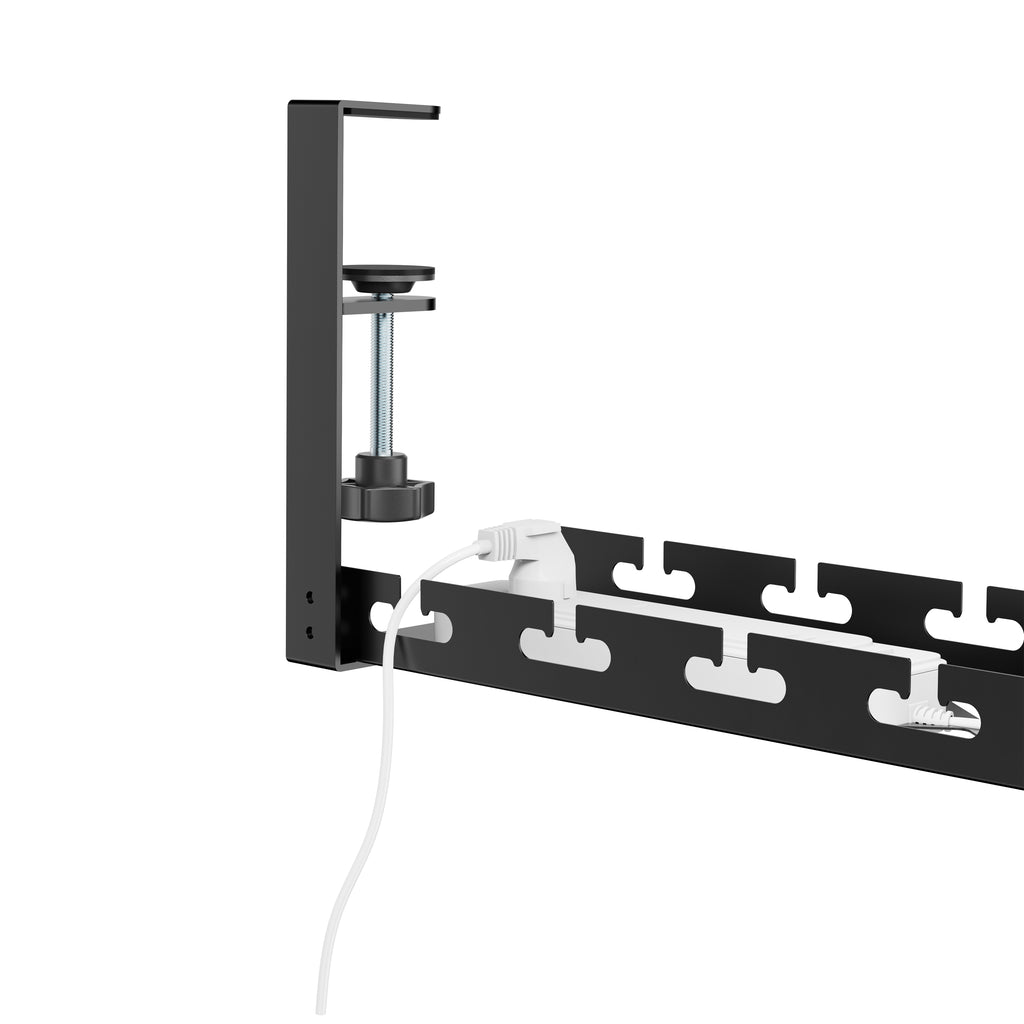 Extendable Clamp-On Under-Desk Cable Management Tray