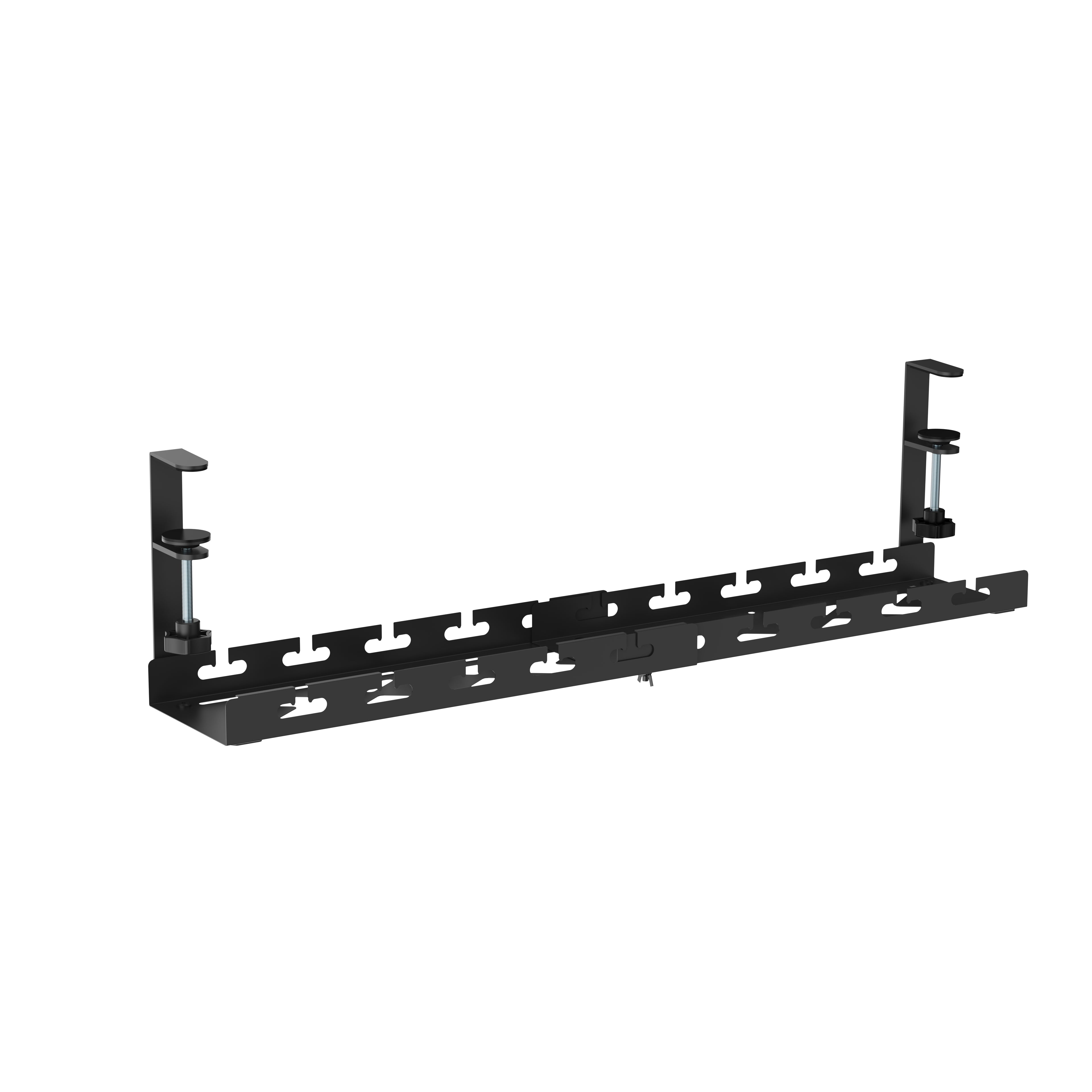 Extendable Clamp-On Under-Desk Cable Management Tray