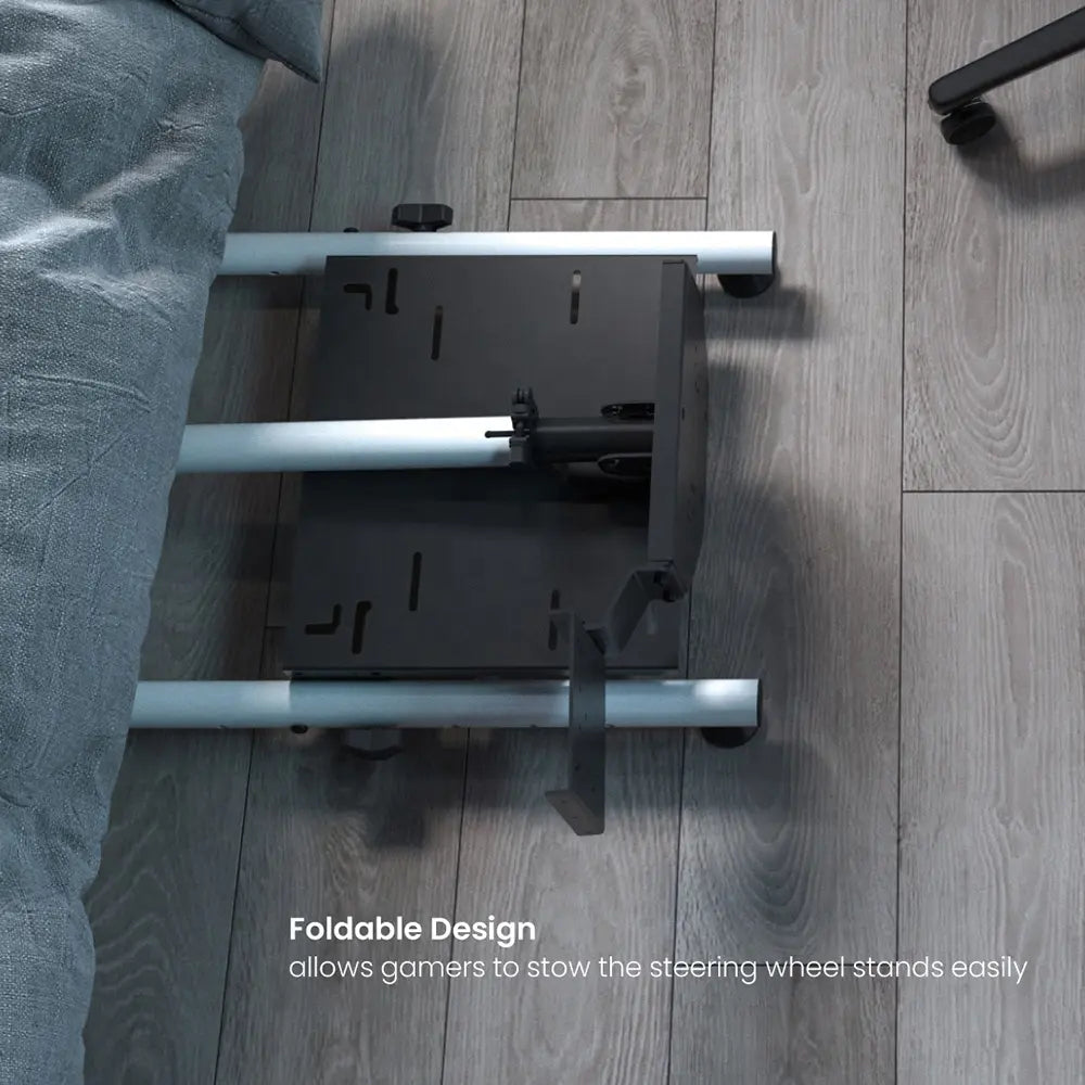 Folding Racing Simulator Wheel Stand with Gear Shifter