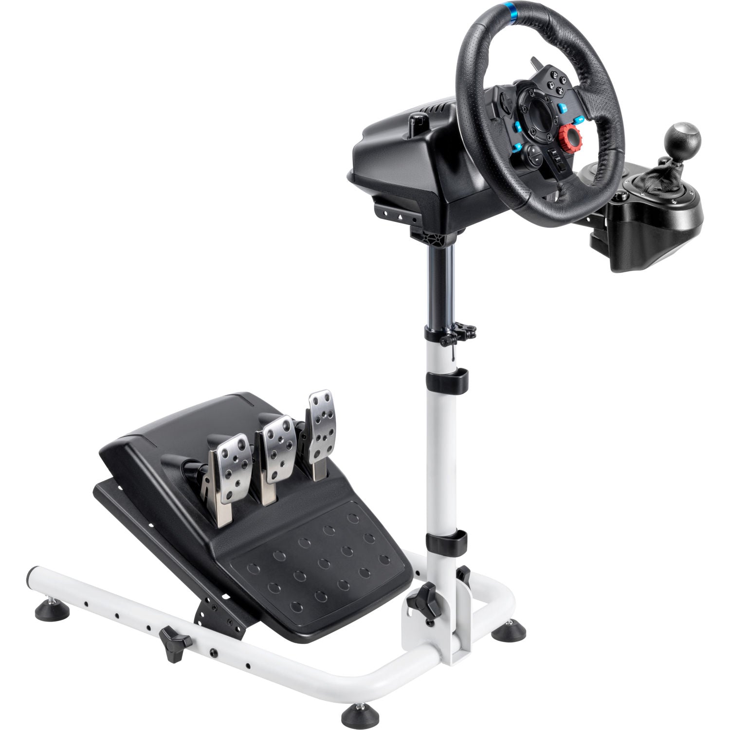 Folding Racing Simulator Wheel Stand with Gear Shifter