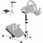 Folding Racing Simulator Wheel Stand with Gear Shifter