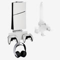 PS5/ PS5 Slim Wall Mount Stand with Controller and Headphone Holders