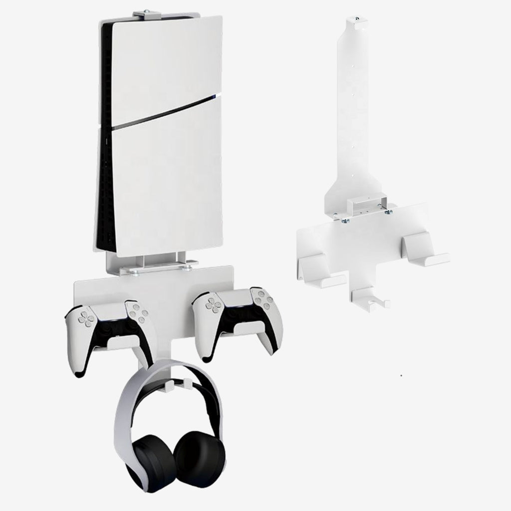 PS5/ PS5 Slim Wall Mount Stand with Controller and Headphone Holders