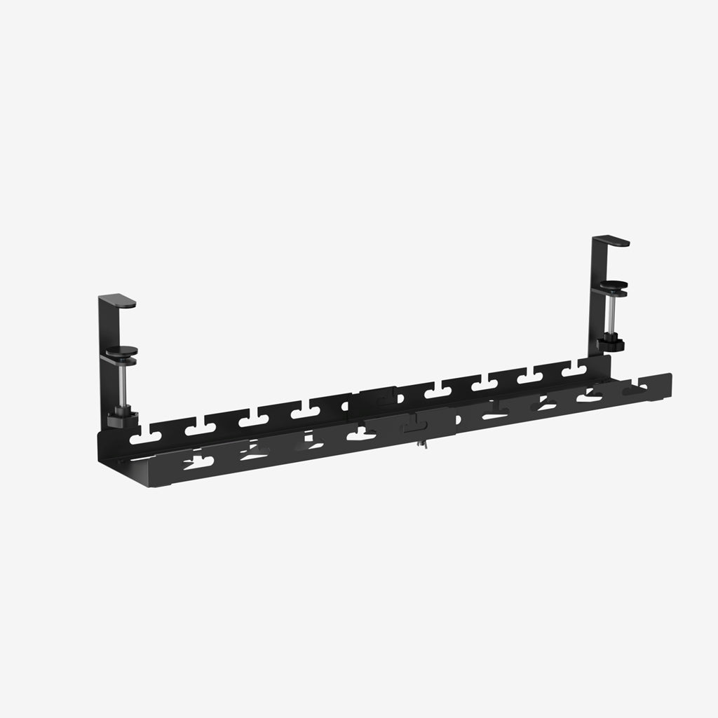 Extendable Clamp-On Under-Desk Cable Management Tray