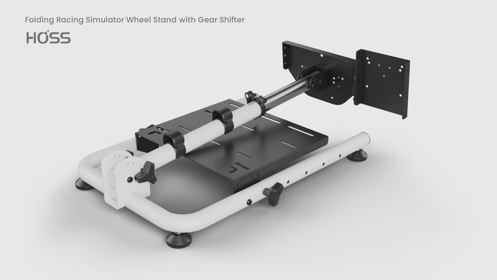 Folding Racing Simulator Wheel Stand with Gear Shifter